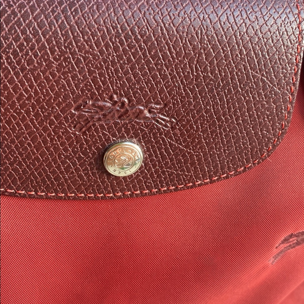 ❤️Authentic Longchamp Tote in Deep Burgundy with Brown Trim❤️ - Picture 11 of 17